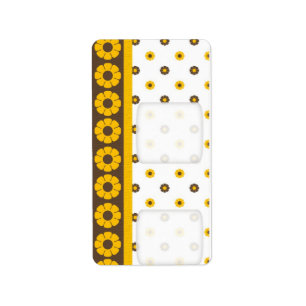 Geburtstag Retro Blume Miniatur Candy Bar Wrappers Adressaufkleber