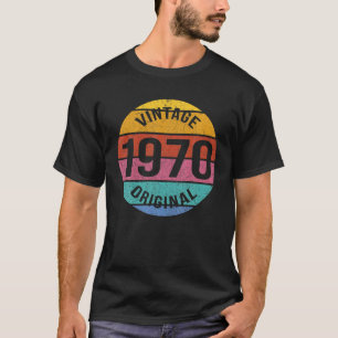 Geburtstag Retro Vintager Sonnenuntergang Geboren  T-Shirt