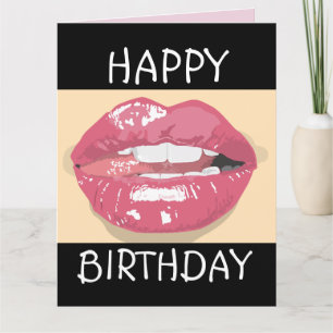 GEBURTSTAG ROMANTISCHE LIPS für Ehemann Grußkarte Karte