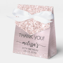 Geburtstag Rose Gold Glitzer Monogram Name Vielen  Geschenkschachtel