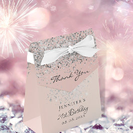 Geburtstag Rose gold Glitzer silber pink vielen Da Geschenkschachtel