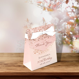 Geburtstag Rose Gold rot Rosa Vielen Dank Geschenkschachtel