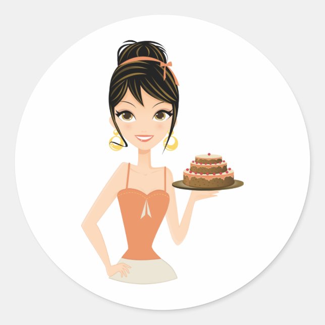 Geburtstag Runder Aufkleber (Vorderseite)