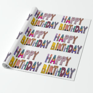 "GEBURTSTAG" SCHILD GESCHENKPAPIER