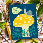Geburtstag Schnecke auf Magischen Pilz Niedlich  Postkarte<br><div class="desc">Anpassbare Karte,  herzlichen Glückwunsch zum Geburtstag,  Fügen Sie Ihren eigenen Text auf der Rückseite oder vor der Postkarte hinzu. Karo in meinem Shop für mehr passende Designs oder lass mir wissen,  ob Sie etwas Gefallen haben anpassbare.</div>