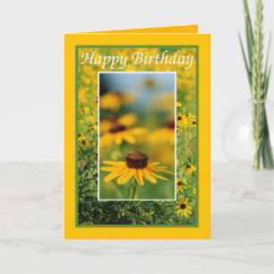 Geburtstag - Schwarz-Mit Augen Susans Gruß-Karte Karte