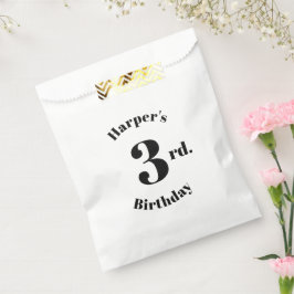Geburtstag Schwarz-weißer individuelle Name und An Geschenktütchen