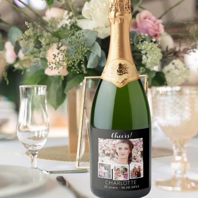 Geburtstag Schwarz-weißes Foto Collage Beifall (Von Creator hochgeladen)