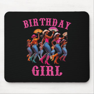 Geburtstag Schwarze Cowgirl Western Mousepad