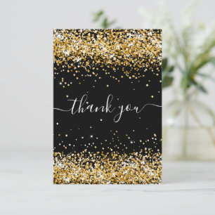 Geburtstag schwarzer Glitzer Staub danke