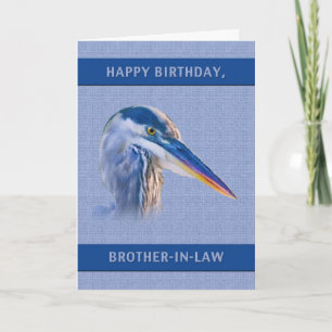 Geburtstag, Schwiegerbruder, großer blauer Heron Karte
