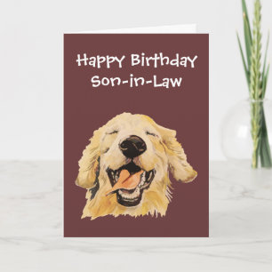 Geburtstag Schwiegersohn Golden Retriever Hund Karte