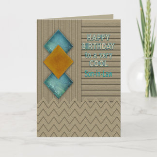 Geburtstag, Schwiegersohn, modernes texturähnliche Karte