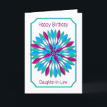 Geburtstag, Schwiegertochter, farbiger Motiv Karte<br><div class="desc">Schönes und farbenfrohes Motiv-Design wird einen Eindruck mit dem Empfänger machen</div>