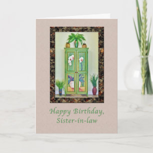 Geburtstag, Schwiegervater, Stillleben mit Kabinet Karte