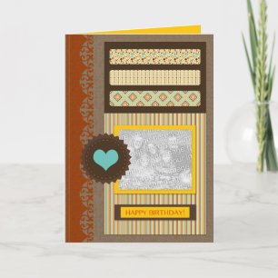 Geburtstag (Scrapbook) Karte