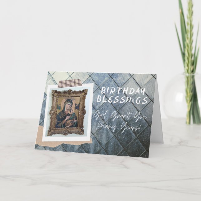 Geburtstag Segnungen! - Gott schenke dir viele Jah Karte (Vorderseite)