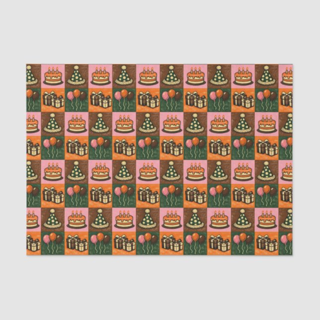 Geburtstag Seidenpapier (Vorderseite)