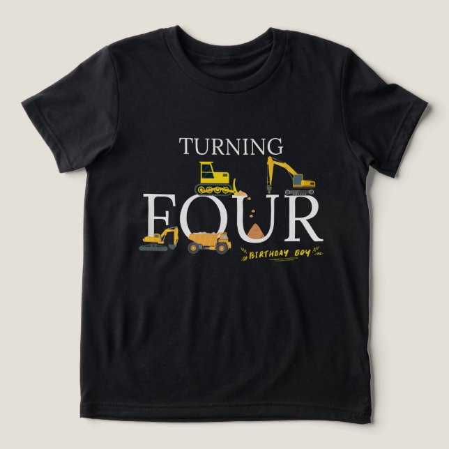 Geburtstag Shirt Boy Dump Truck Bagger (Design Vorderseite)