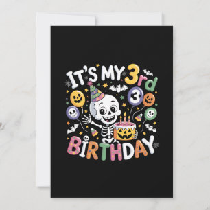 Geburtstag Skelett Oktober Halloween Kleinkind Einladung