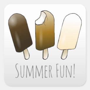 Geburtstag Sommer-Spaß Quadratischer Aufkleber