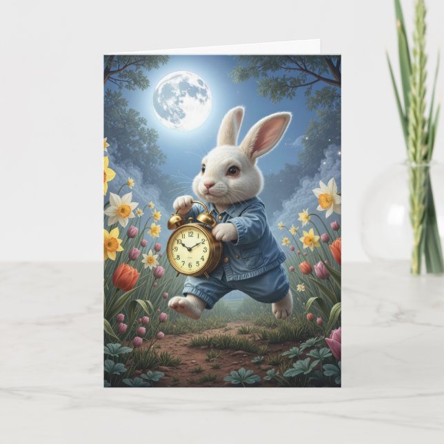 Geburtstag Sommerzeit Hase Karte (Vorderseite)