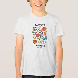 Geburtstag Sport-Spielzeit All-Star   Kindersport Tri-Blend Shirt