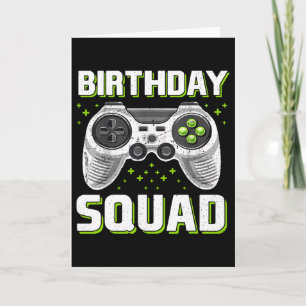 Geburtstag Squad Video Game Controller für Gamer B Karte