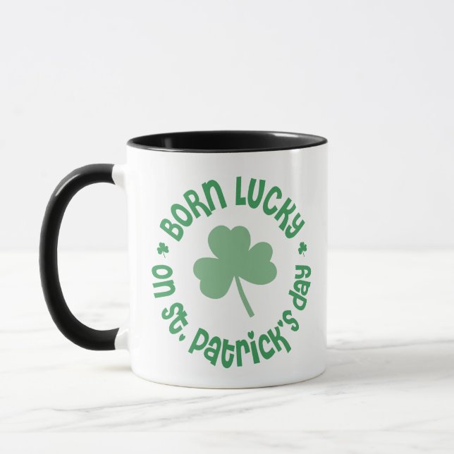 Geburtstag St. Patricks Tages Tasse (Links)