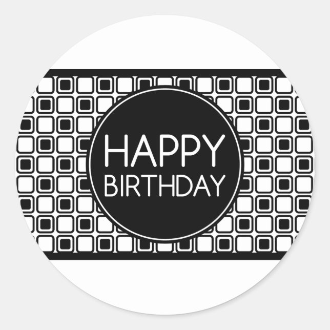 Geburtstag (studioSquares) Runder Aufkleber (Vorderseite)