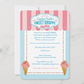 Geburtstag Süßeis Party Einladung