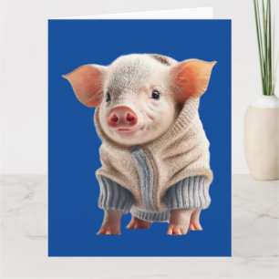 GEBURTSTAG SÜßES SCHWEIN HALLO GRUßKARTE KARTE