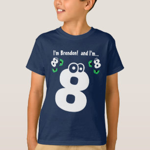 Geburtstag-T-Shirt-8. Geburtstags-Spaß GRÜN Nr. T-Shirt