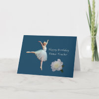 Geburtstag, Tanzlehrer, Ballerina und Peony