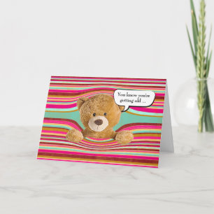Geburtstag Teddy Bear Alter Spaß Karte
