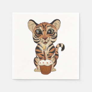 Geburtstag Tiger Serviette