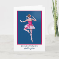 Geburtstag, Tochter, Ballerina auf Blue Card