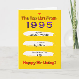 Geburtstag Top-Liste 1995 Karte