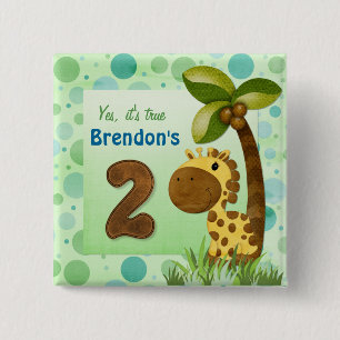 Geburtstag Tots Giraffe Geburtstag Button