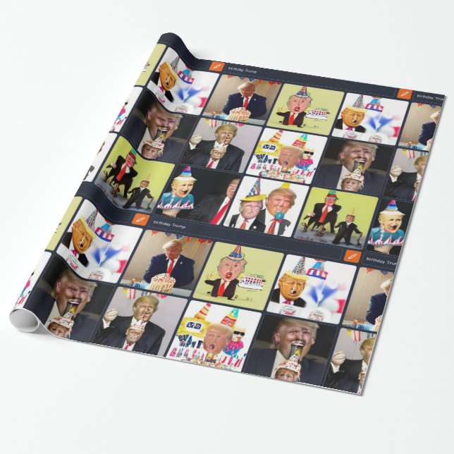 Geburtstag Trump - v.1 Geschenkpapier (Ungerollt)