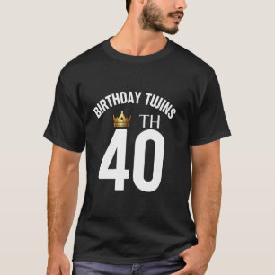 Geburtstag Twins 40. 40 Jahre alter Bruder Schwest T-Shirt