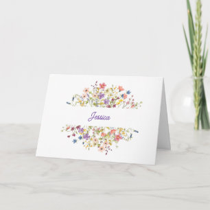 Geburtstag umgeben von zarten Wildblumen Karte