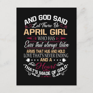 Geburtstag   Und Gott sprach: Es werde April-Mädch Einladung