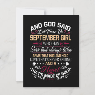 Geburtstag   Und Gott sprach: Lass es September-Mä Einladung