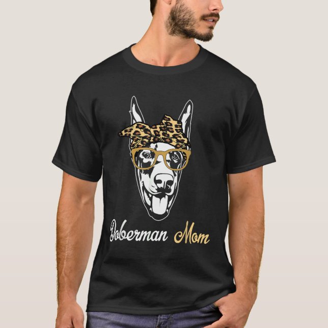 Geburtstag und Muttertag Doberman Mama T-Shirt (Vorderseite)