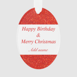 Geburtstag und Weihnachtsgeschmack Ornament