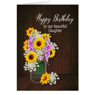 GEBURTSTAG - UNSERE TOCHTER - LAND FLOWERS/VASE