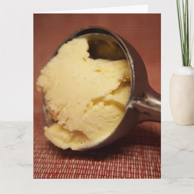 GEBURTSTAG VANILLA ICE CREAM GREETCARD KARTE (Vorderseite)