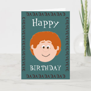 Geburtstag Vater Rote Haare (Tochter) Karte