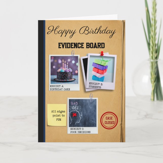 Geburtstag Verbrechen Fan  Karte (Vorderseite)